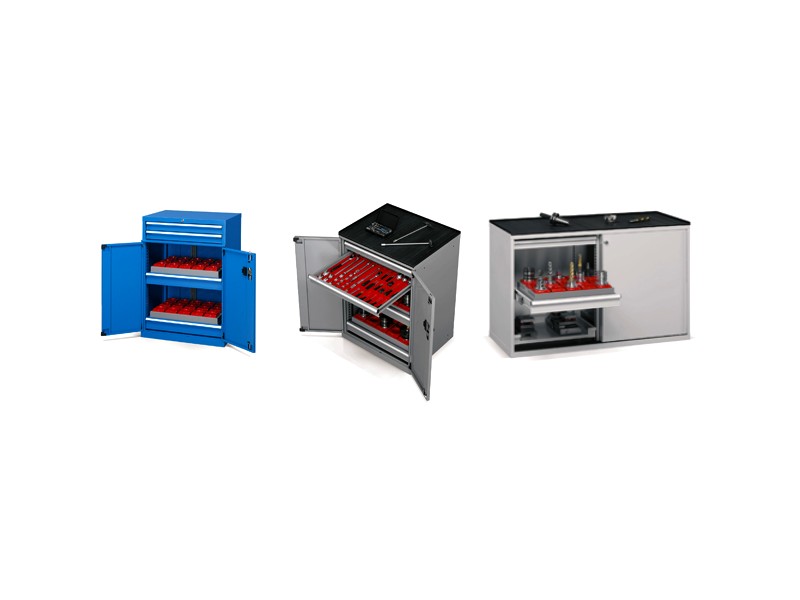 armadi bassi con cassetti e boccole porta frese prof 597 e 632 mm